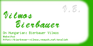 vilmos bierbauer business card